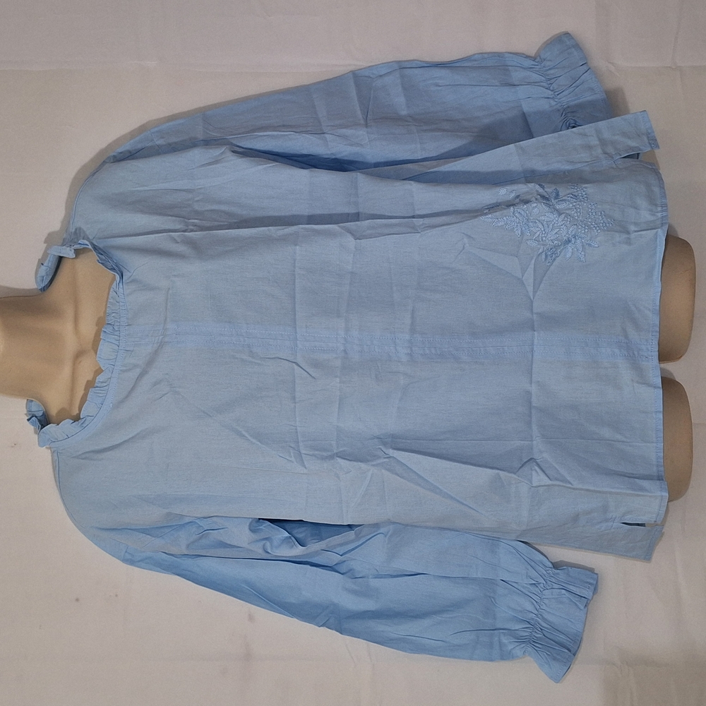 Light Blue Long Sleeve Blouse